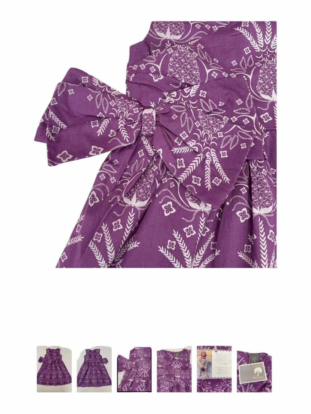 Kate Quinn Purple Pineapple Dress NWT 2T